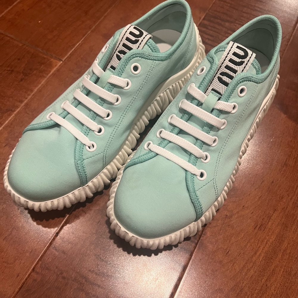 Miu Miu mint blue/green sneakers